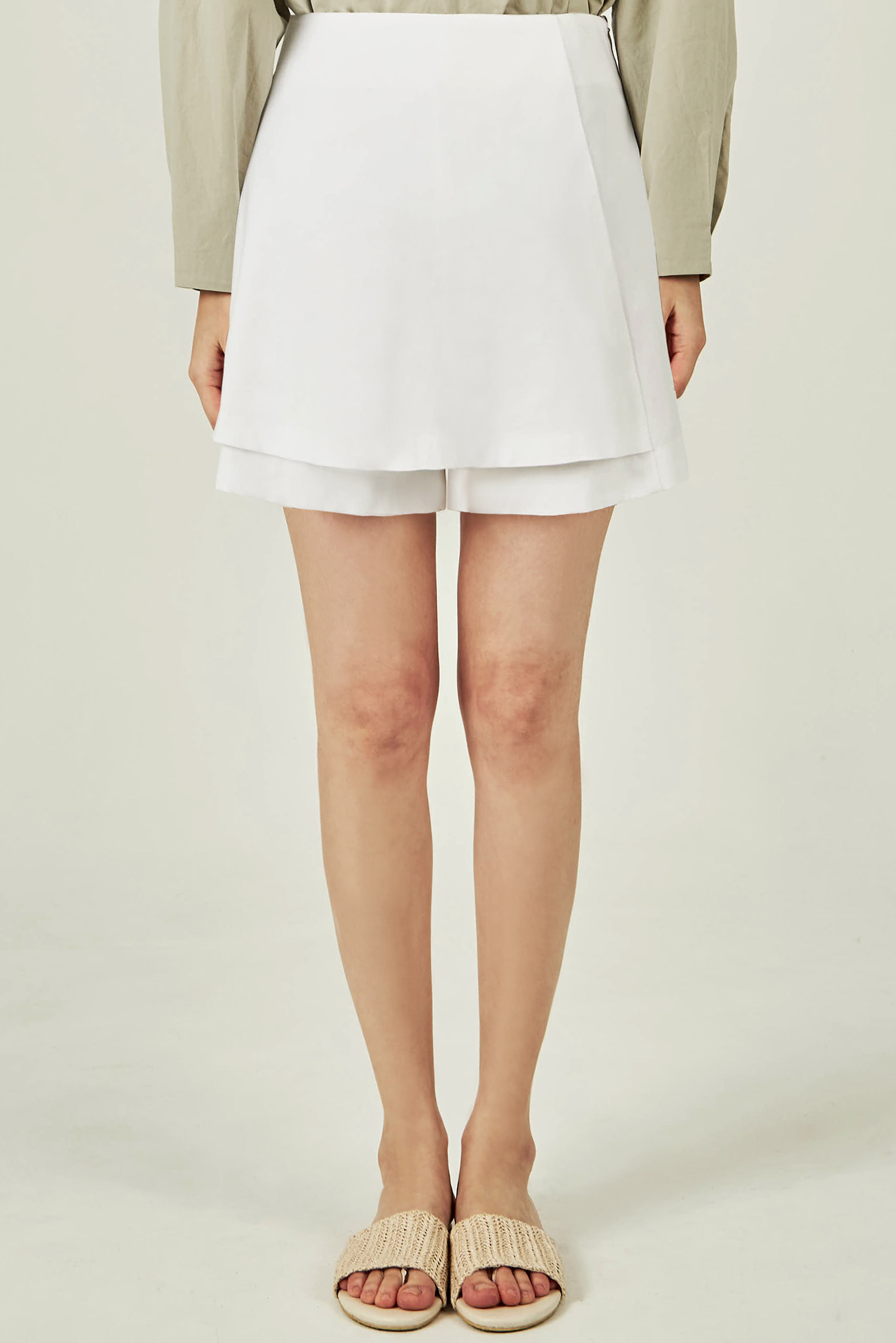 WRAP SHORTS-white, 혜영킴, HYEYEONG KIM designer brand