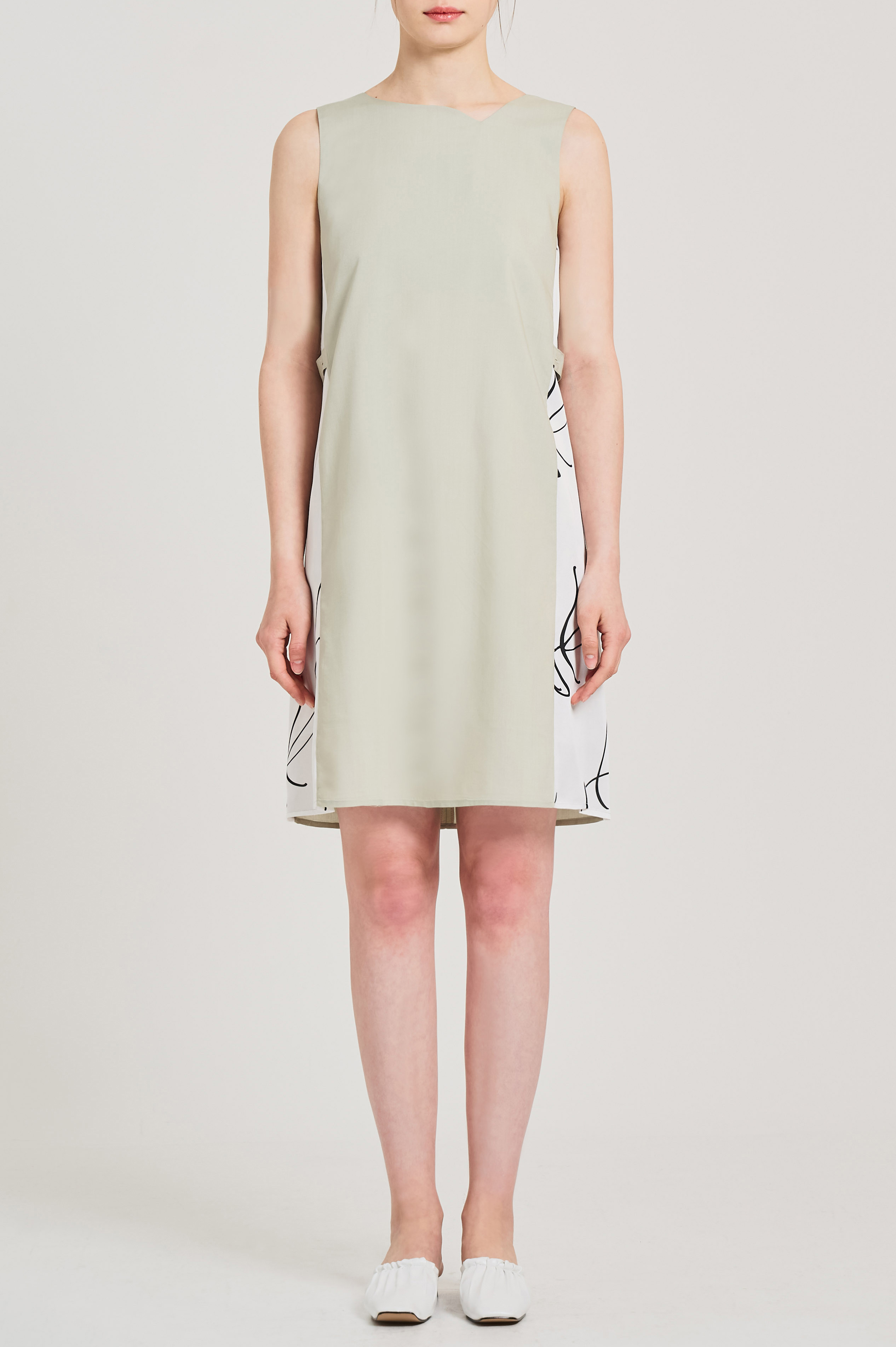 SATIN TENT SLEEVELESS DRESS-mint, 혜영킴, HYEYEONG KIM designer brand