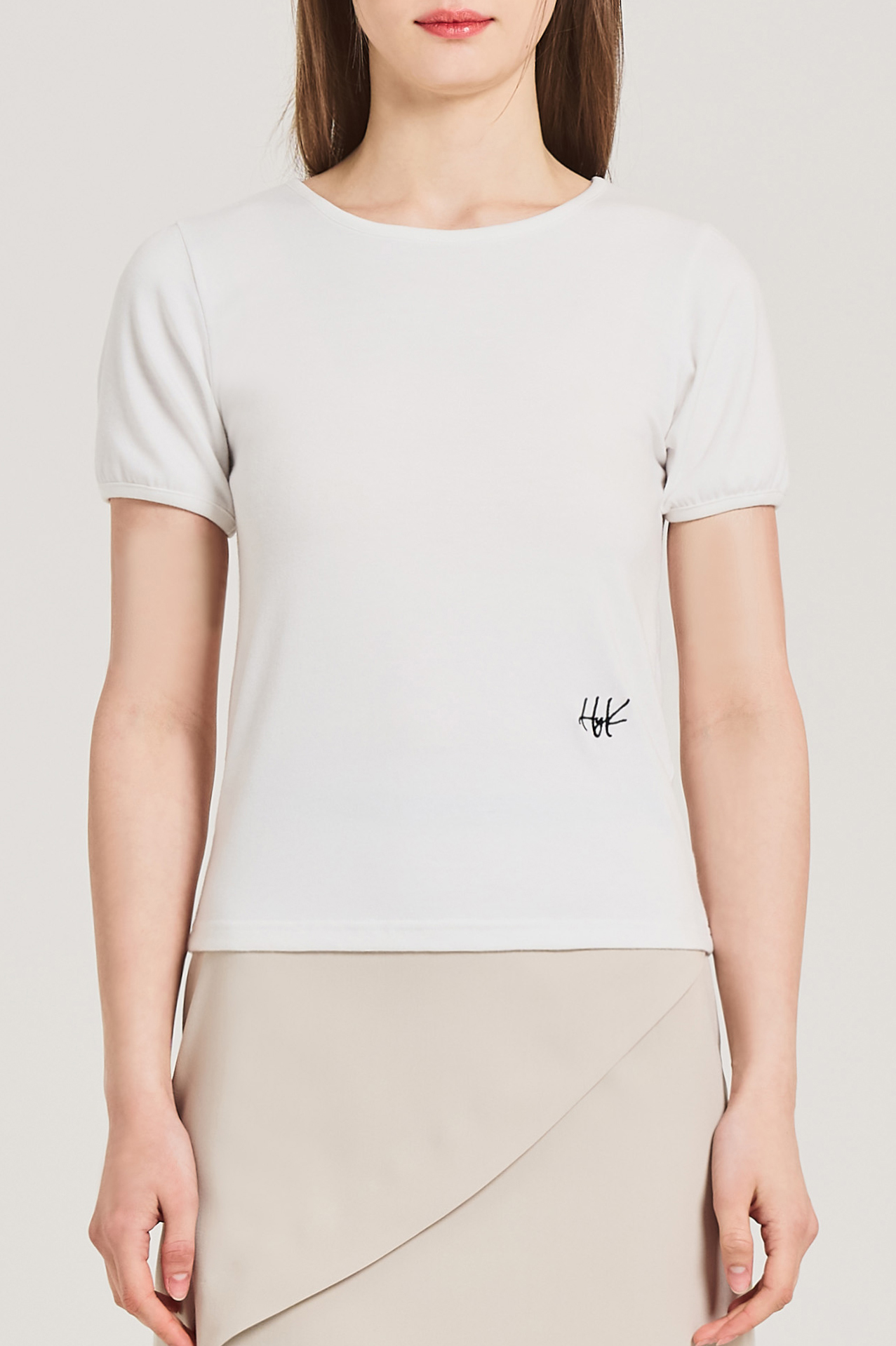 LOGO T-SHIRT-white, 혜영킴, HYEYEONG KIM designer brand