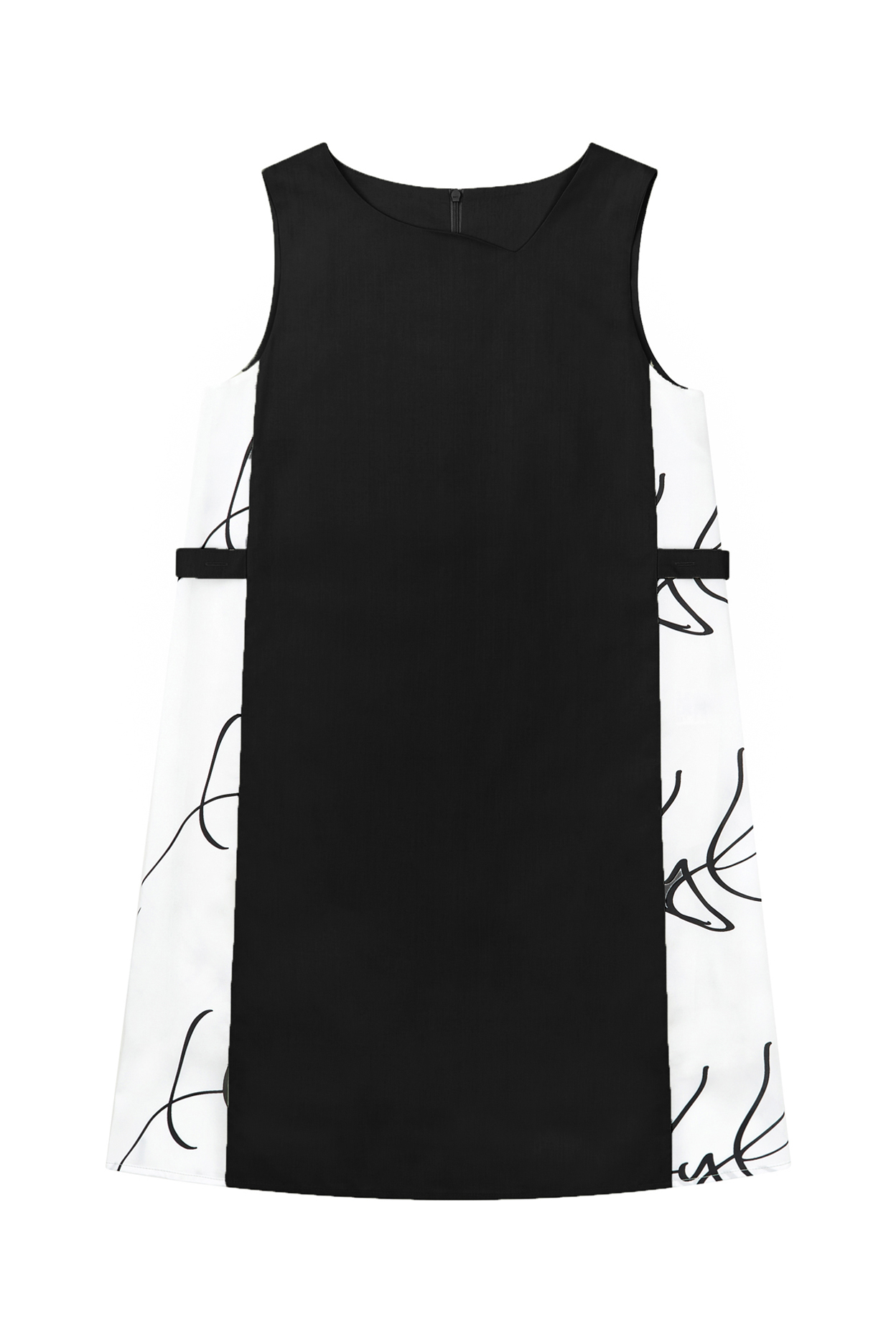 SATIN TENT SLEEVELESS DRESS-black, 혜영킴, HYEYEONG KIM designer brand