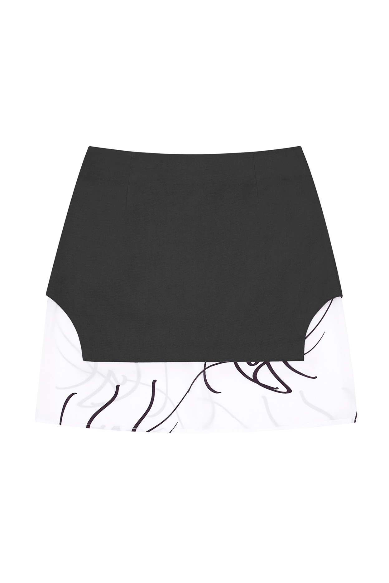 SATIN TUNIC SKIRT-black, 혜영킴, HYEYEONG KIM designer brand
