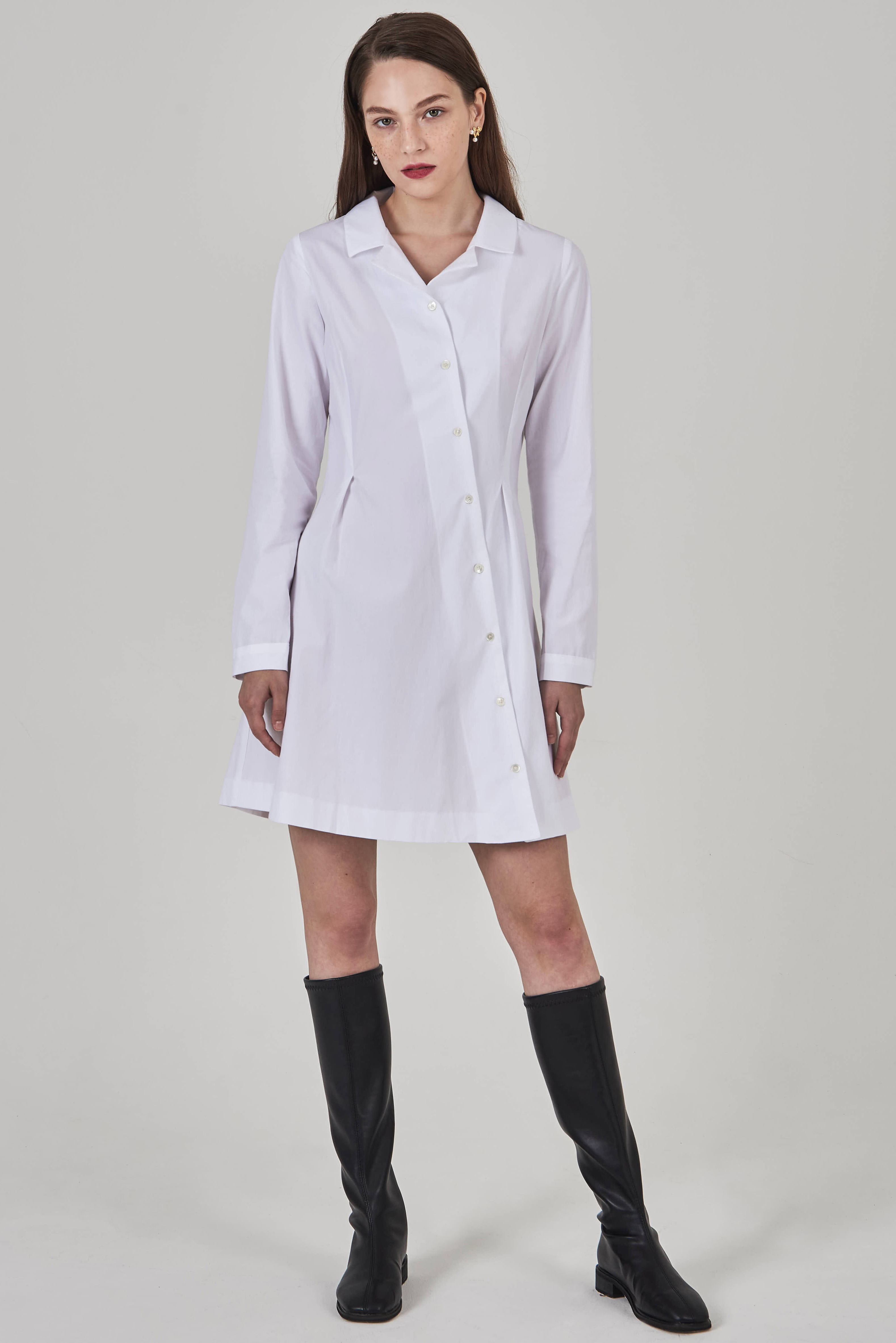 SHIRT DRESS-white, 혜영킴, HYEYEONG KIM designer brand