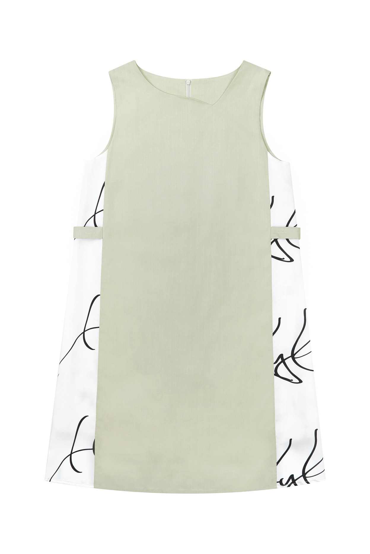 SATIN TENT SLEEVELESS DRESS-mint, 혜영킴, HYEYEONG KIM designer brand